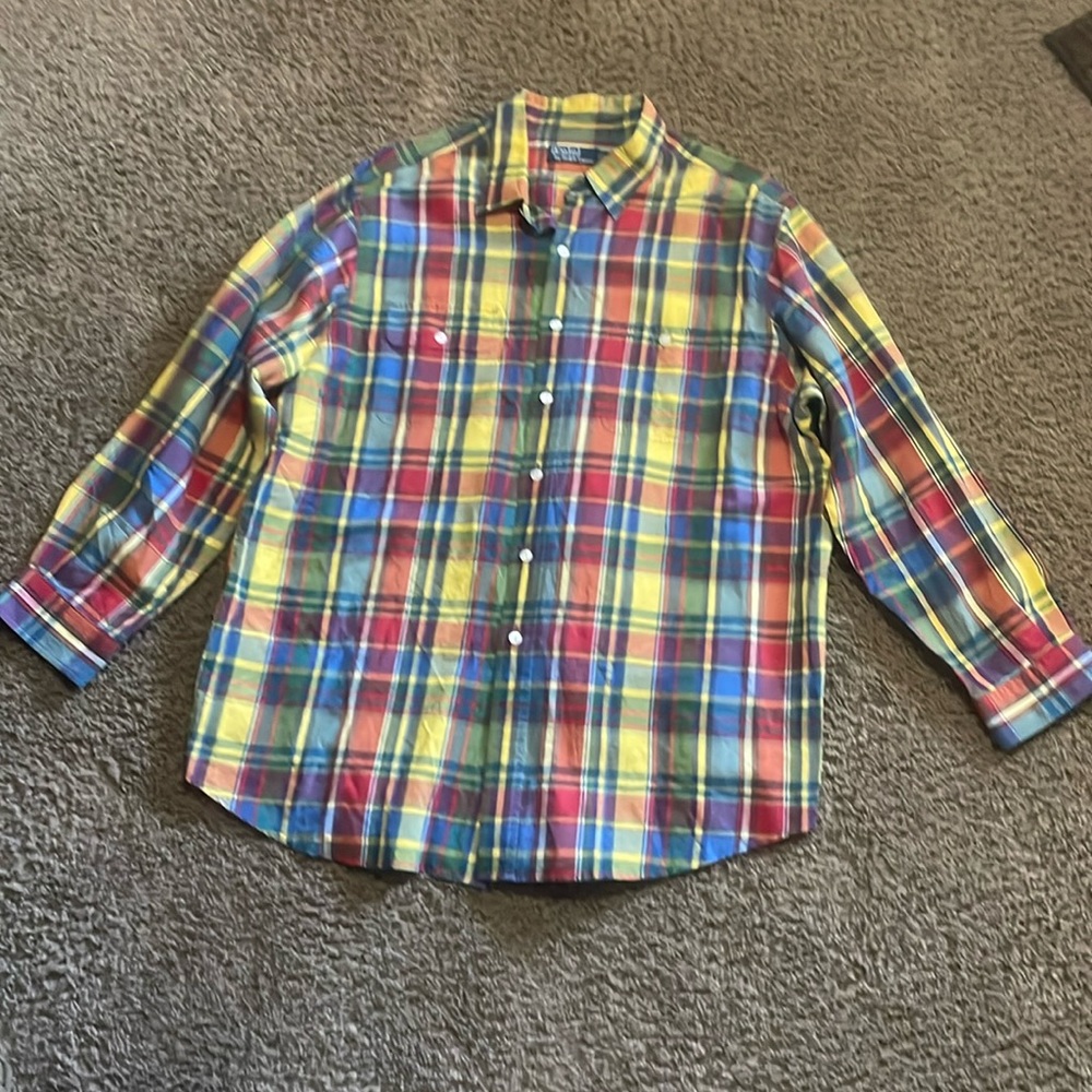 Men’s Polo by Ralph Lauren long sleeve plaid shirt Sz XXL